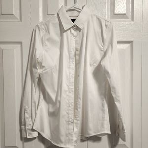 NWOT Banana Republic Tailored fit button down petite white size 8/8P